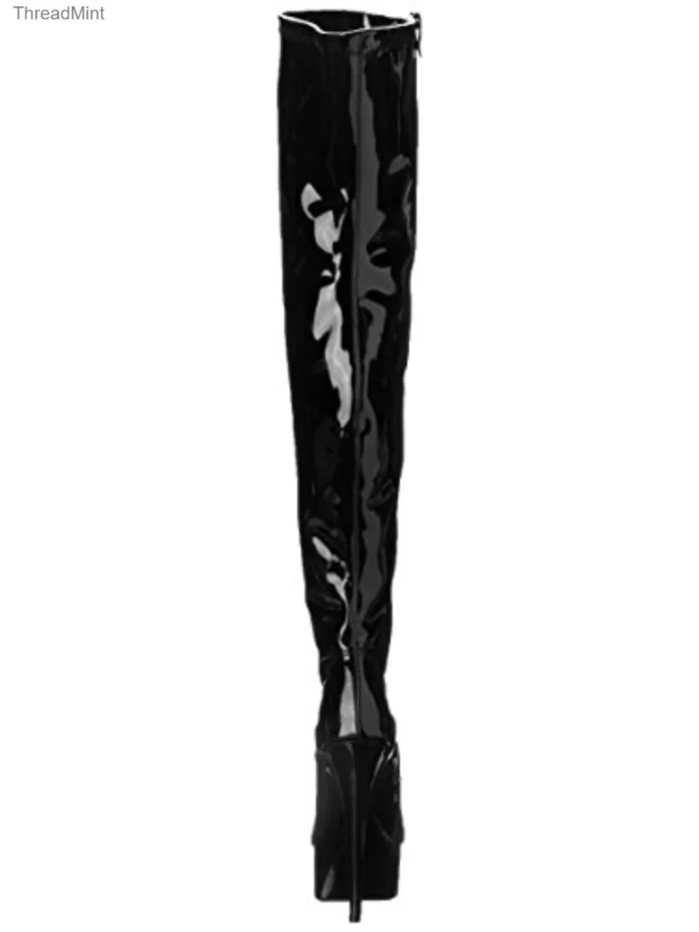 Over-the-Knee Stretch Patent Leather Platform Boots 25